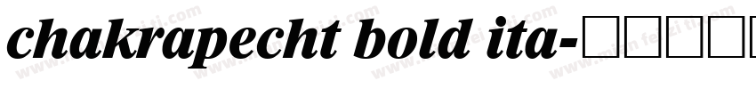 chakrapecht bold ita字体转换